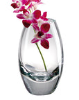 7" Clear Lead Free Crystal Oval Table Vase