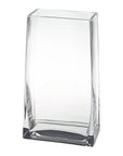 8" Crystal Glass Clear Rectangle Table Vase