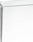 8" Crystal Glass Clear Rectangle Table Vase