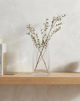 8" Crystal Glass Clear Rectangle Table Vase