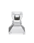 Set of Two Clear Crystal Tabletop Taper Candlesticks