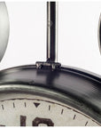 5" Circle Black Glass Analog Wall Clock