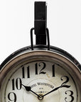 Metallic Brown Metal Hanging Desk Table Clock