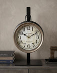 Metallic Brown Metal Hanging Desk Table Clock
