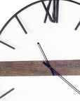 2" Circle Black Metal Skeleton Wall Clock