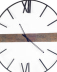2" Circle Black Metal Skeleton Wall Clock