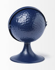 Blue Metal Glass Dome Desk   Table Clock