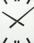 24" Round Large Modern Wall Clock With White Face And Non-Numarical Number