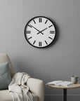 24" Round Large Modern Wall Clock With White Face And Non-Numarical Number