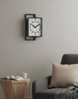 Rectangular Large Black Industrial Style Wall Clock
