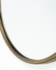 Gold Oval Accent Metal Mirror