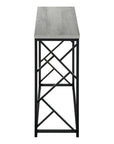 44" Gray and Black Frame Console Table