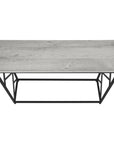44" Gray and Black Frame Console Table