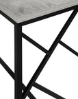 44" Gray and Black Frame Console Table