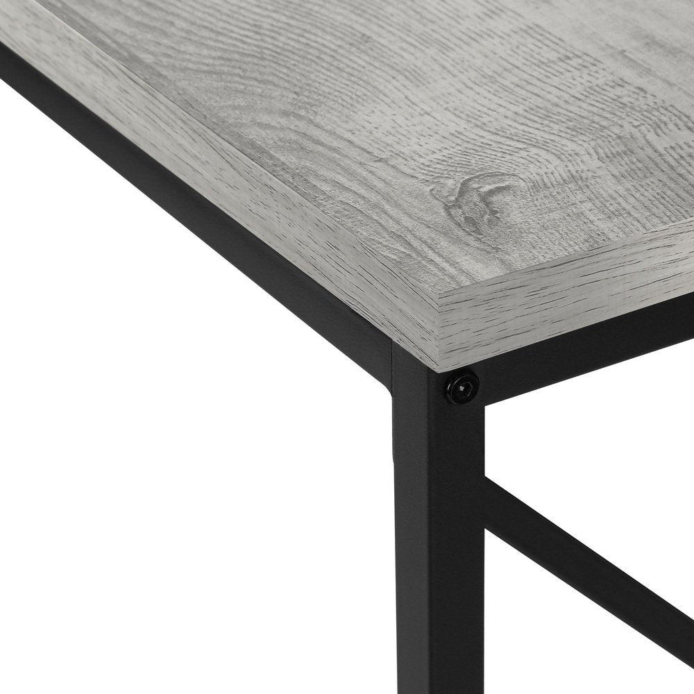 44" Gray and Black Frame Console Table