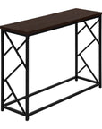44" Brown And Black Frame Console Table