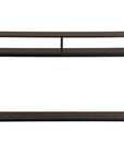 47" Brown and Black Frame Console Table With Shelves