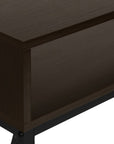 47" Brown and Black Frame Console Table With Shelves