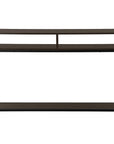 47" Brown and Black Frame Console Table With Shelves