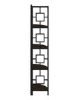 62" Espresso Metal Corner Bookcase