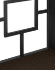 62" Espresso Metal Corner Bookcase