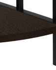 62" Espresso Metal Corner Bookcase