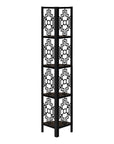 Espresso Metal Four Tier Corner Bookcase