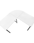 55" White and Black L Shape Computer Desk