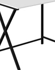 55" White and Black L Shape Computer Desk