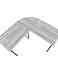55" Gray and Black L Shape Computer Desk