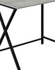 55" Gray and Black L Shape Computer Desk