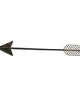 Burnished Dark Brown And Gold Tone Metal Arrow Wall Decor