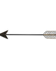 Burnished Dark Brown And Gold Tone Metal Arrow Wall Decor