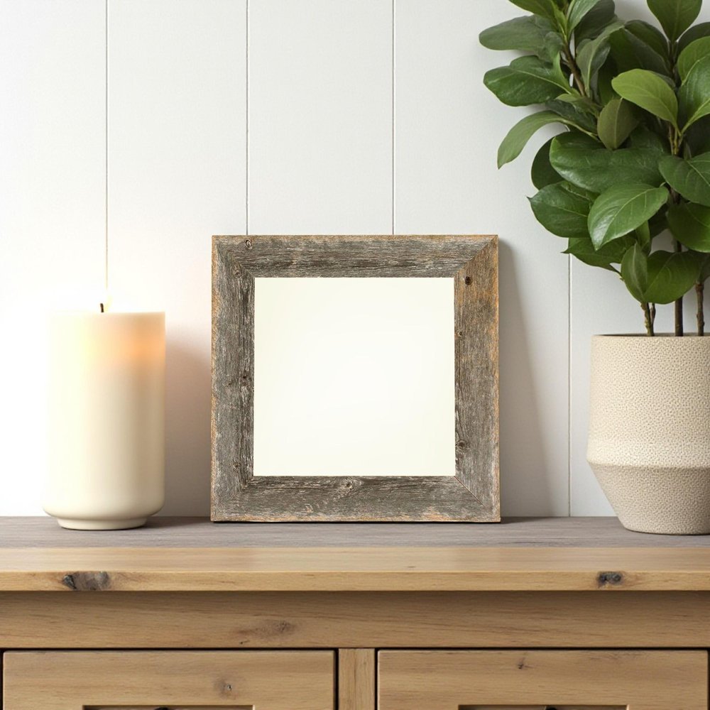 4" x 4" Gray Wood Tabletop Picture Frame