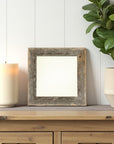 4" x 4" Gray Wood Tabletop Picture Frame