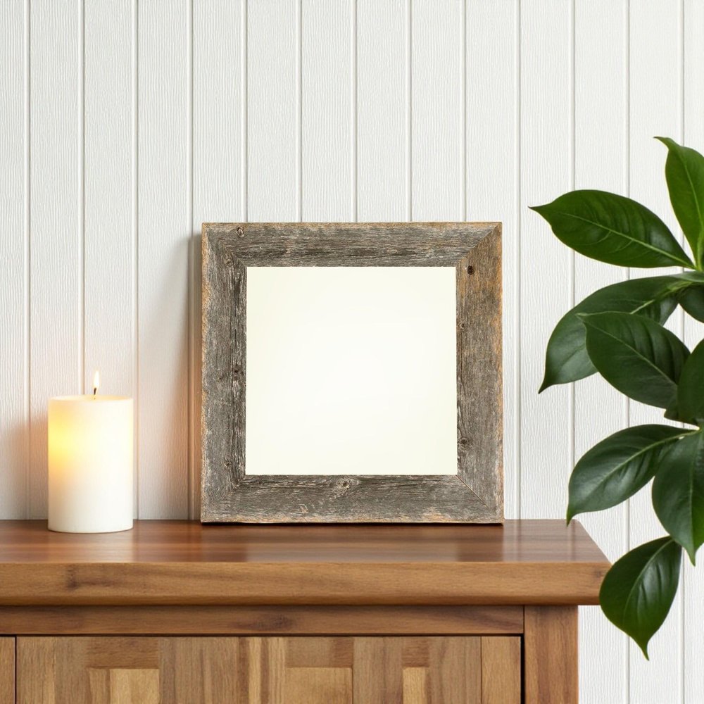 6" x 6" Gray Wood Tabletop Picture Frame