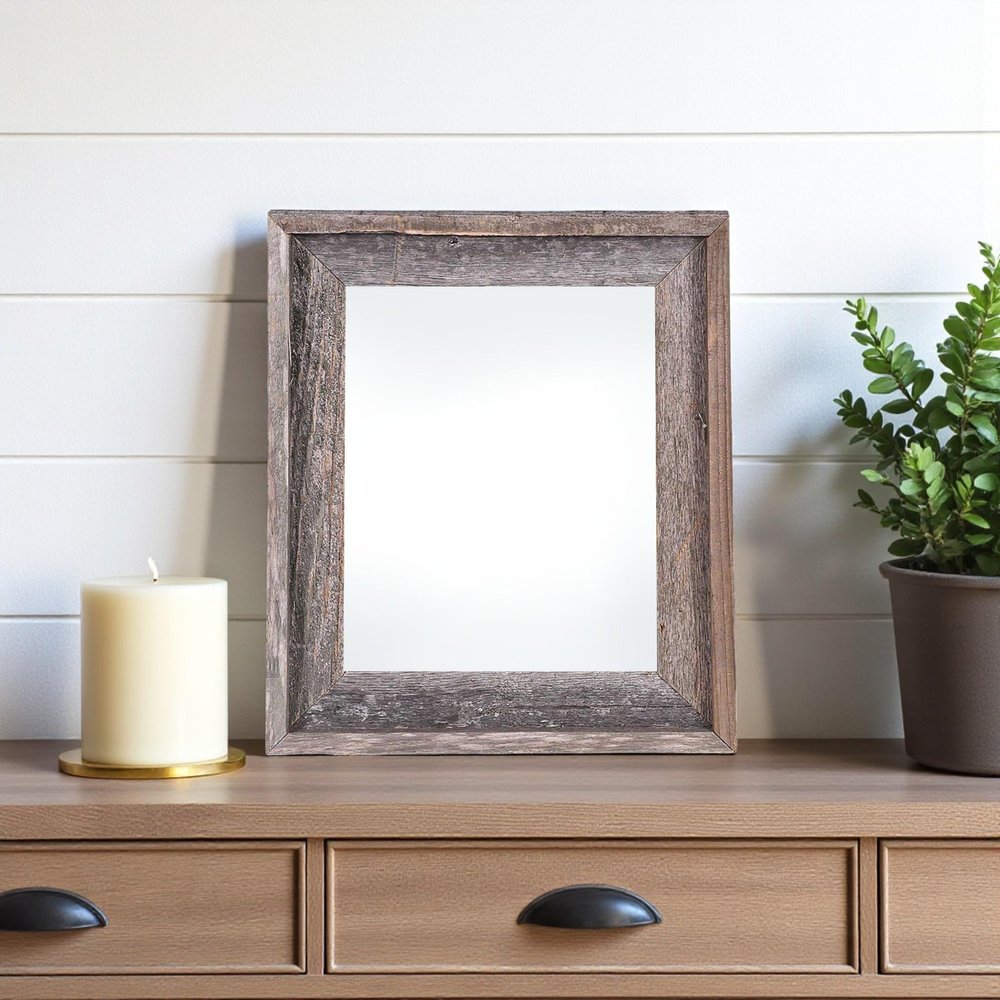 8.5" x 11" Gray Wood Tabletop Picture Frame