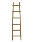72" Natural Distressed Solid Wood Six Step Ladder Shelf
