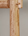 72" Natural Distressed Solid Wood Six Step Ladder Shelf