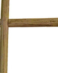 72" Natural Distressed Solid Wood Six Step Ladder Shelf