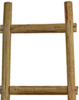 72" Natural Distressed Solid Wood Six Step Ladder Shelf