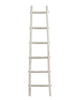72" Natural Distressed Solid Wood Six Step Ladder Shelf