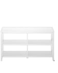 30" White Wood Two Shelf Bookcase