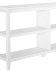 30" White Wood Two Shelf Bookcase