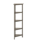 Gray Solid Wood Corner Bookcase