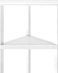 White Solid Wood Corner Bookcase