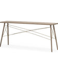 66" Brown Solid Wood Console Table