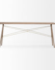66" Brown Solid Wood Console Table