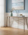 66" Brown Solid Wood Console Table