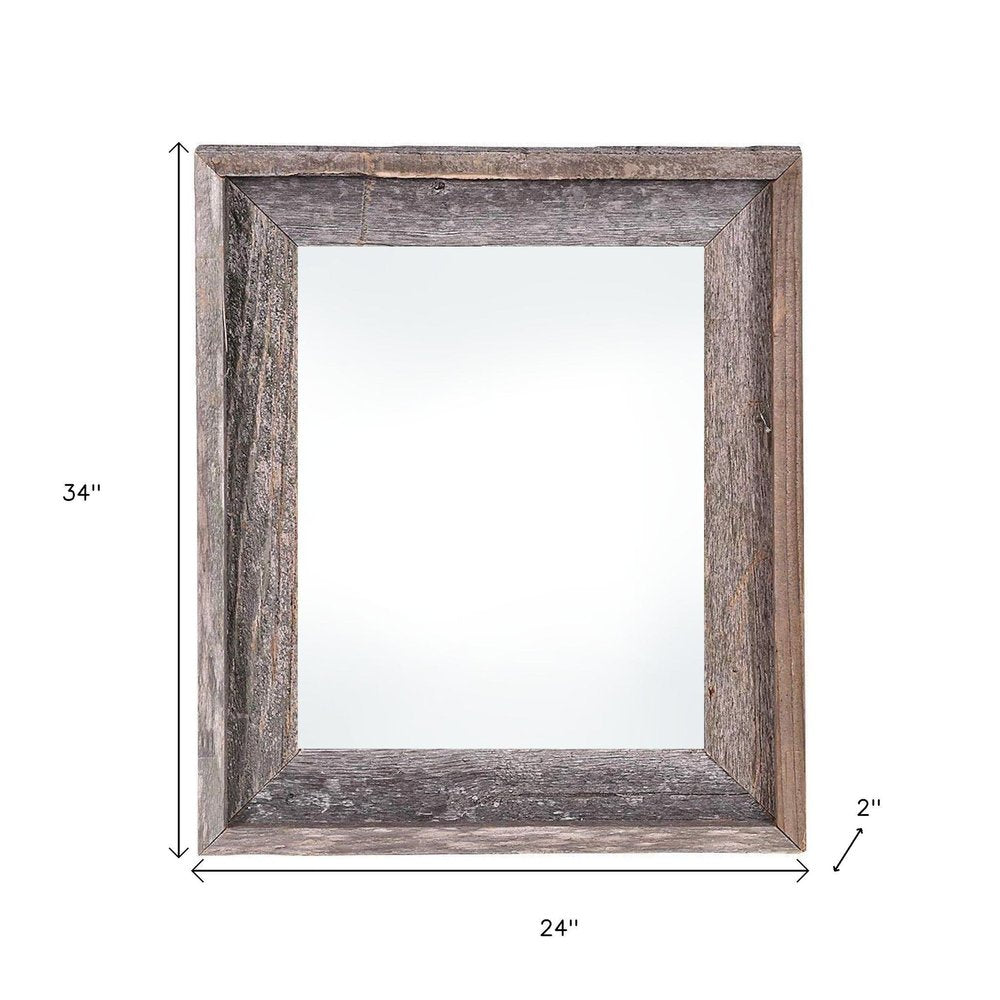 20" x 30" Gray Wood Hanging Picture Frame